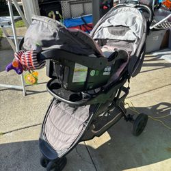 Baby Trend EZ Ride Travel System with EZ-Lift Infant Car Seat, Dash Pink