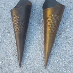 Vintage Brass Sconces/ Pair