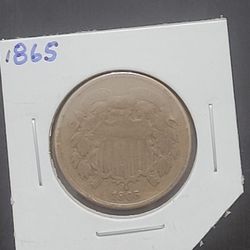 1865 American Two Cent Coin