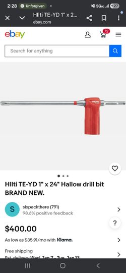 Hilti 1" Hollow Concrete Drill Bit. 24 " Long