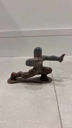 Glazed pottery art figure signed by artist