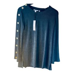 Chico's Travelers™ Button-Sleeve Top size 00 (equals 2)