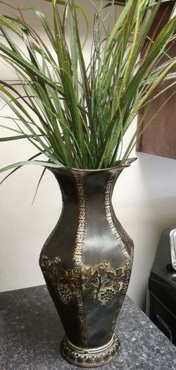 Metal Vase floral arrangement