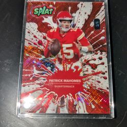 Patrick Mahomes "Splat" Red Sparkle Prizm- ($75)