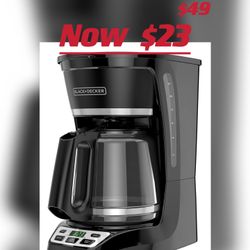 BLACK+DECKER 12-Cup Programmable Coffeemaker-Black