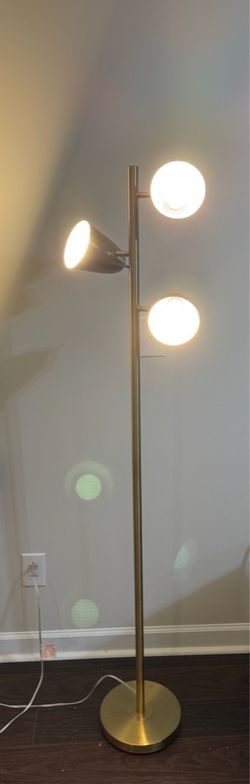 3-Light Gold  Floor Lamp