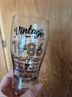 40 hat and beer glass 1986