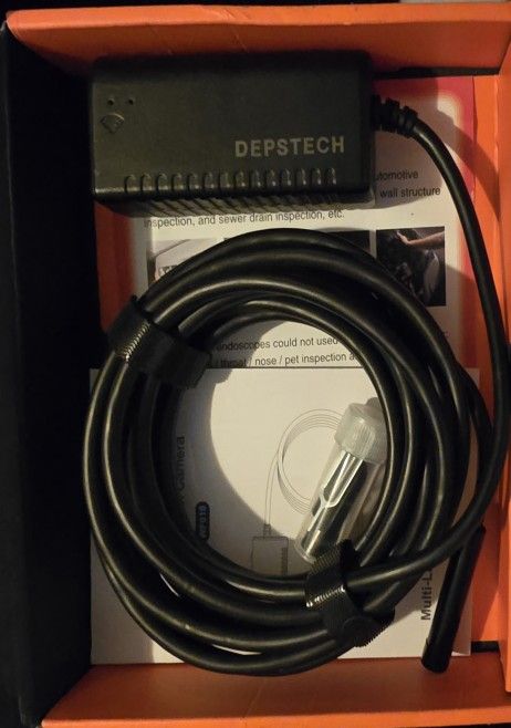 DEPSTECH Wireless Endoscope, IP67 Waterproof WiFi Borescope Inspection 2.0 Megapixels HD Snake Camera with Hook Magnet Side View Mirror Set and Origin