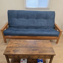 Johnte 80" Full-Size Futon Frame and Full-Size Innerspring Mattress