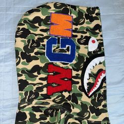 BAPE ABC Camo Shark Full Zip Hoodie Green