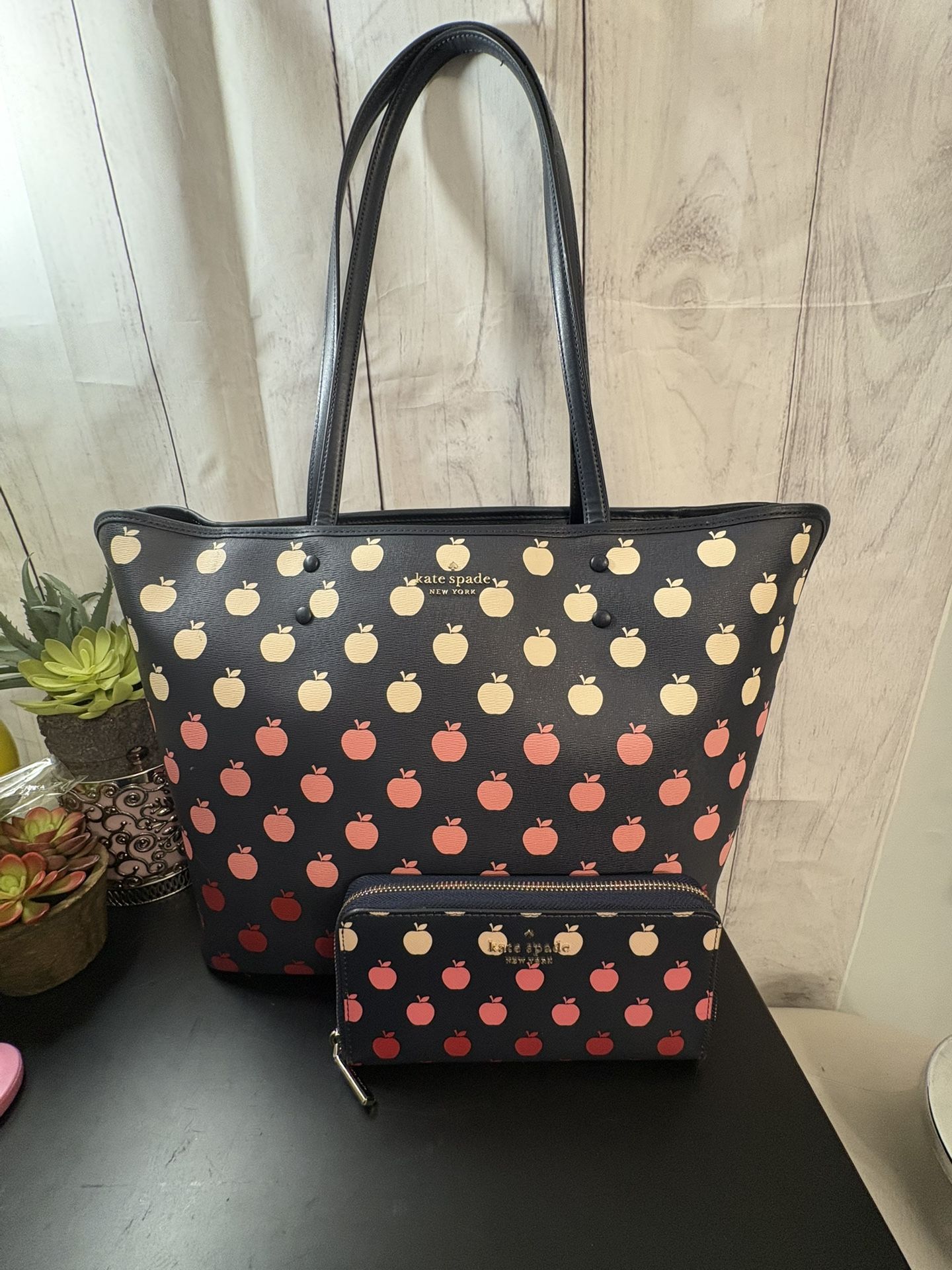Kate Spade Perfect Apple Tote & Wallet
