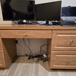 Solid Wood Desk With Storage