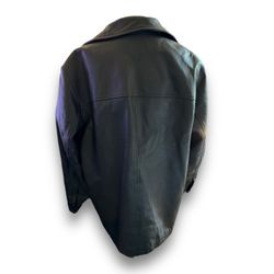 Gap Vintage 1990s y2k Leather Jacket Black M Quilted COAT Gap Vintage 1990s y2k Leather Jacket Black M Quilted COAT