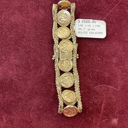 14KT Coin Bracelet 
