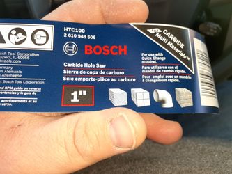 Bosch 1 inch carbide hole saw quick change bits for metal,wood,concrete,masonary