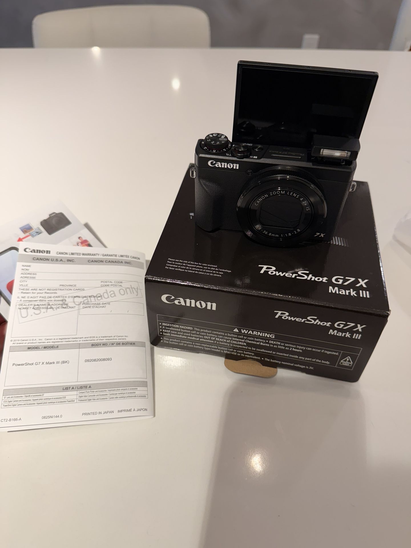 Canon G7x Mark III Black Brand New 