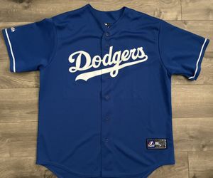 Vintage Los Angeles Dodgers Majestic Made In USA Jersey XL 90s Y2K Blue Logo