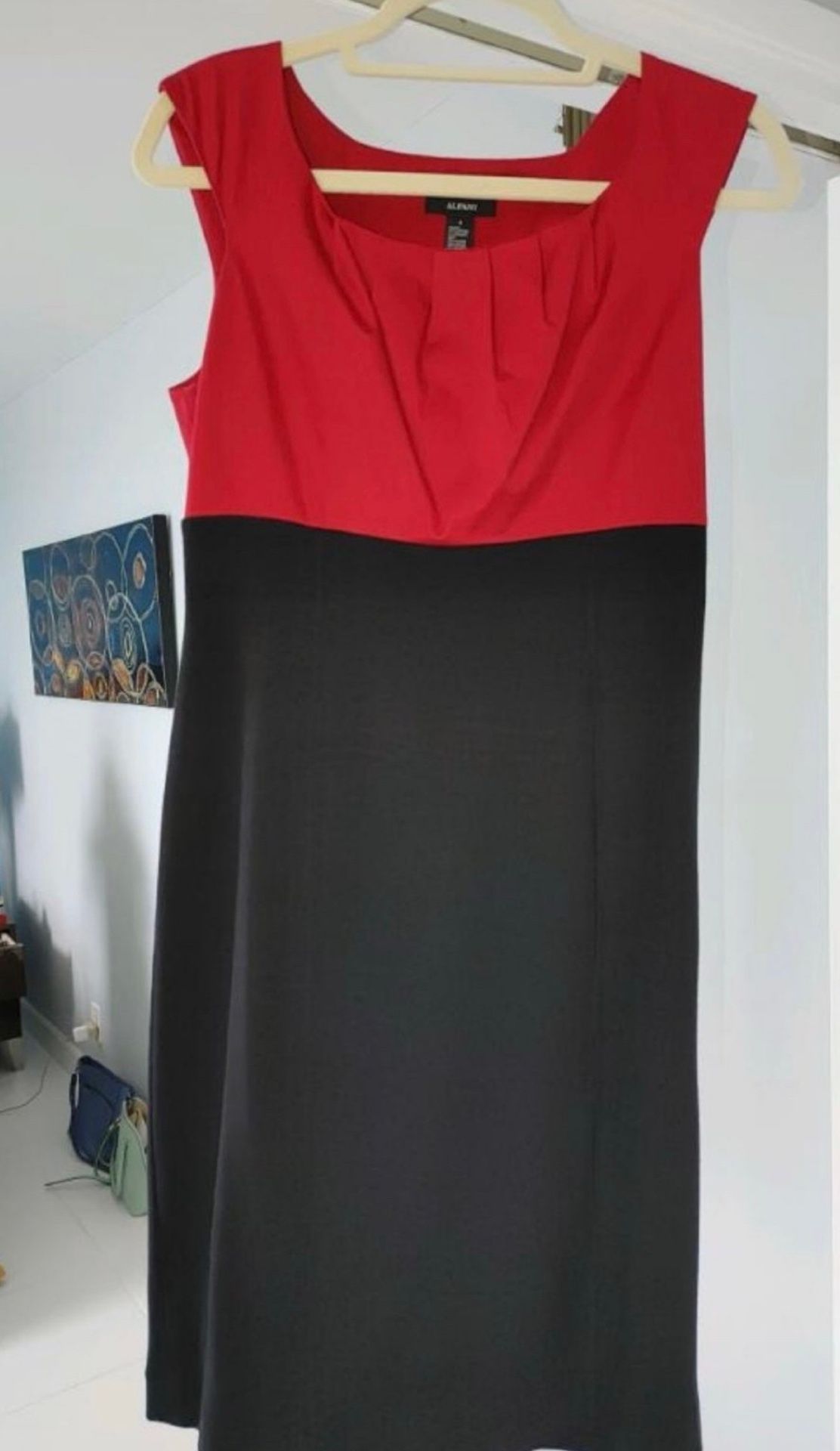 Alfani Colorblock Red/Black Dress