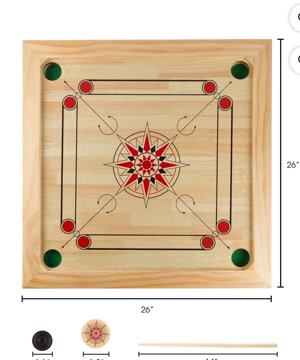 Brand New 26 X 26 Carrom board - Open Box