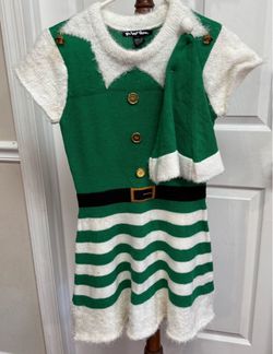 Junior Size L Ugly Sweater Costume Dress With Hat Just $8