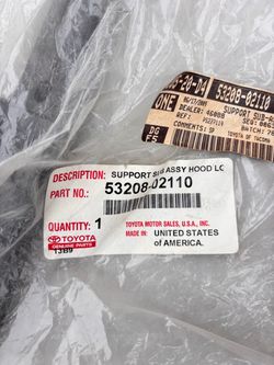 Toyota Corolla hood lock support