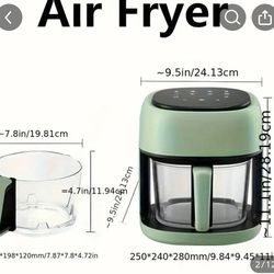 Air Fryer glass - green 💚 