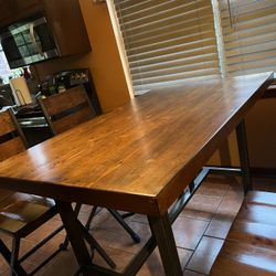 6 Piece Wood Dining Set  $280