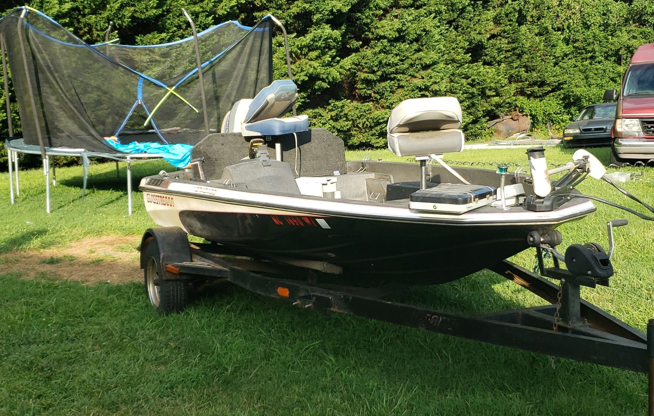 Hydro bass boat with 90 evinrude