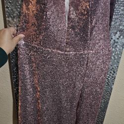Sequin Pink Long Dress