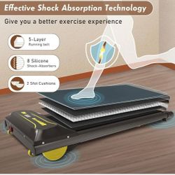 Under Desk Treadmill for Home Walking Pad Machine with LED Display and 12 Preset Programs Portable Treadmill Jogging Machine