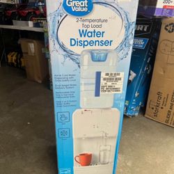 Great Value Top Loading Hot/Cold Temperature Water Dispenser, White Water Cooler