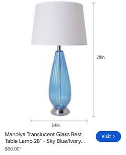 Manolya Translucent Glass Table Lamp 28"