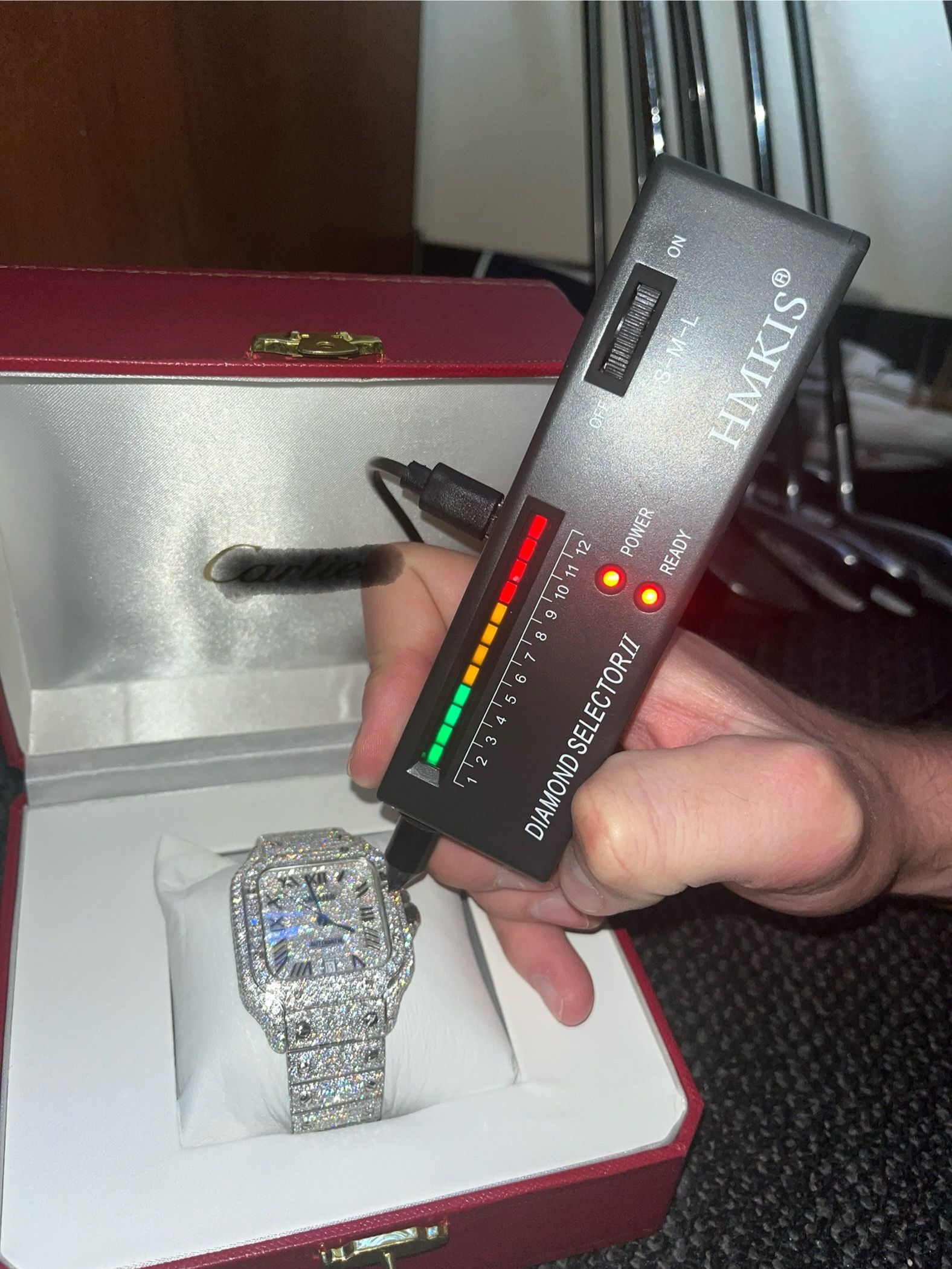 Iced Out Moissanite Watch