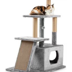 EveryYay 14.37-in x 20.28-in Gray Carpet Cat Scratching Post