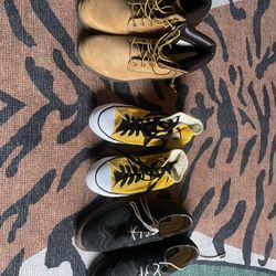 Barely Worn Timberlands, Converse, And Bass Shoes