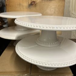 Set Of Four Ceramic Cake Stands