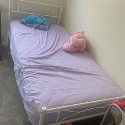 Barely Used Twin Bed + Mattress 