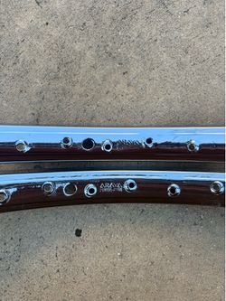 Araya 7x 20x1.75 Show Chrome Old School 80's BMX Rims