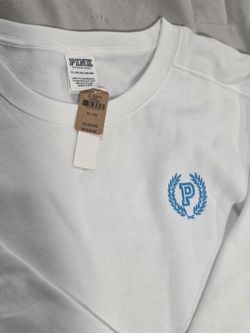 PINK Victoria's Secret White Crewneck Sweatshirt XL