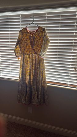 Floral Print Maxi Dress with Long Sleeves