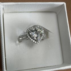 3.5 Ct Mossonite Silver Ring 