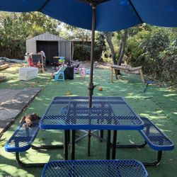 Table With Umbrella 