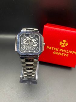 Patek Designer Watch Nautilus Skeleton Open Heart *Box Included*