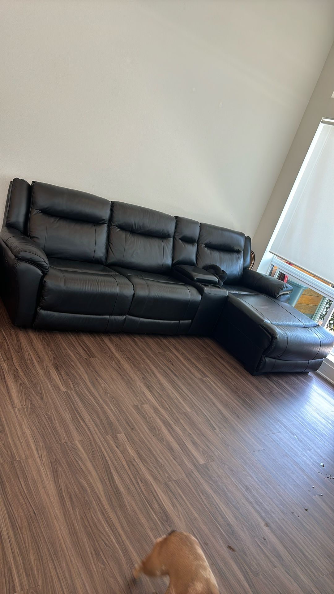 Black Leather Reclining Couch