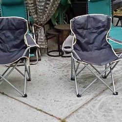 2 sturdy fold out chairs