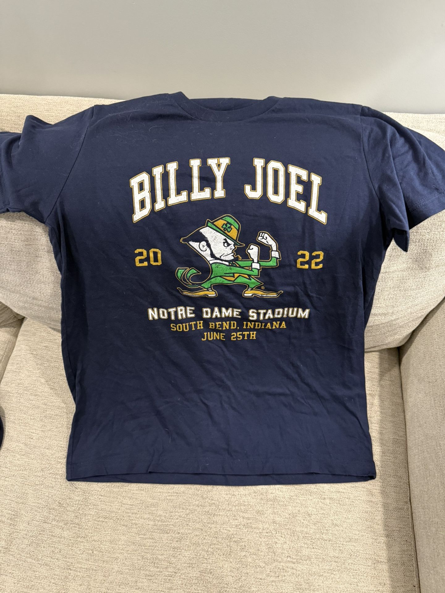 2022 Billy Joel Concert T-Shirt - Notre Dame Stadium - June, 25th - Large