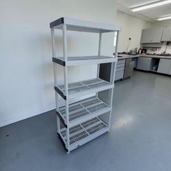 Keter Plastic 5-Tier Garage Storage Shelf Shelving Rack! Sturdy 18x36x73in