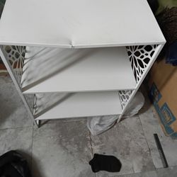 white 3-tier Side Table Or Bookshelf 