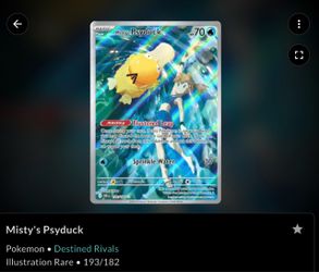 Misty's Psyduck Pokemon • Destined Rivals Illustration Rare • 193/182
