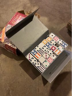 Vintage Double Twelve Color Dot Domino Set – Cardinal